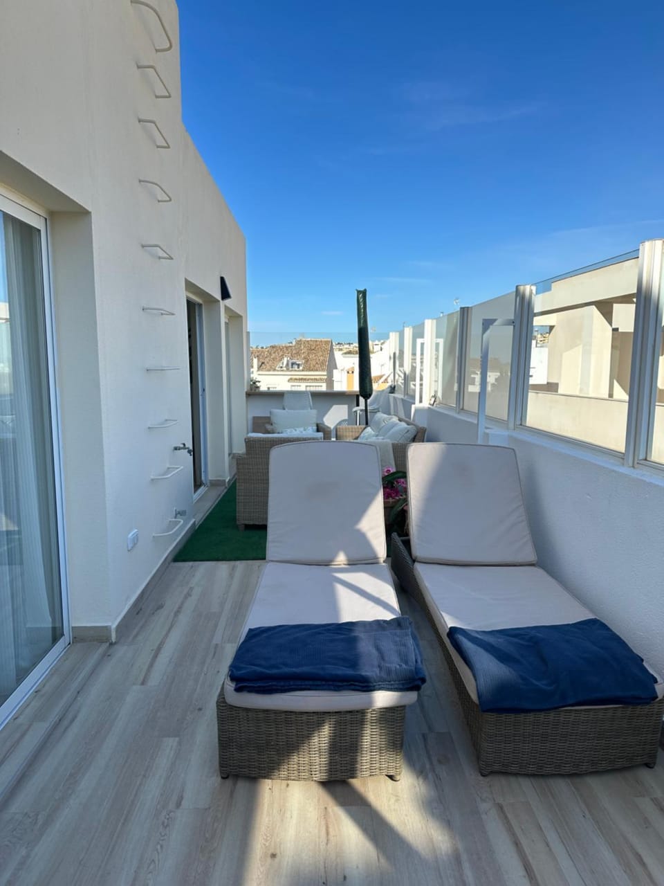 Property building, Day, View (from property/room), Balcony/Terrace, Seating area