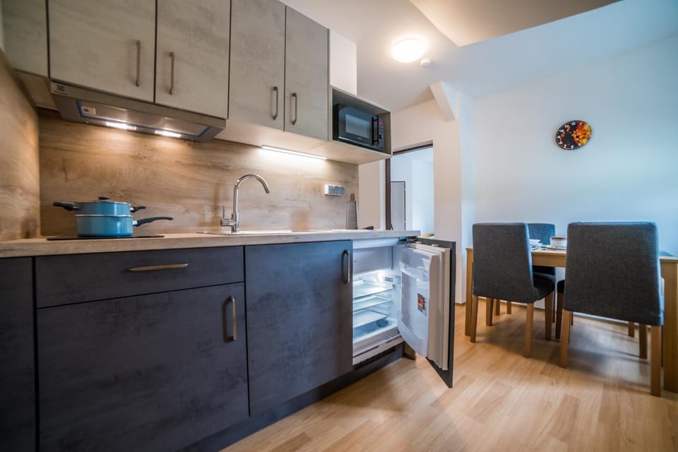 Kitchen or kitchenette, Dining area, stove