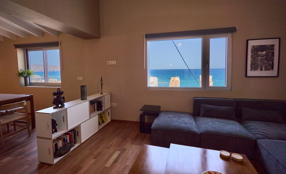 View (from property/room), Living room, Sea view