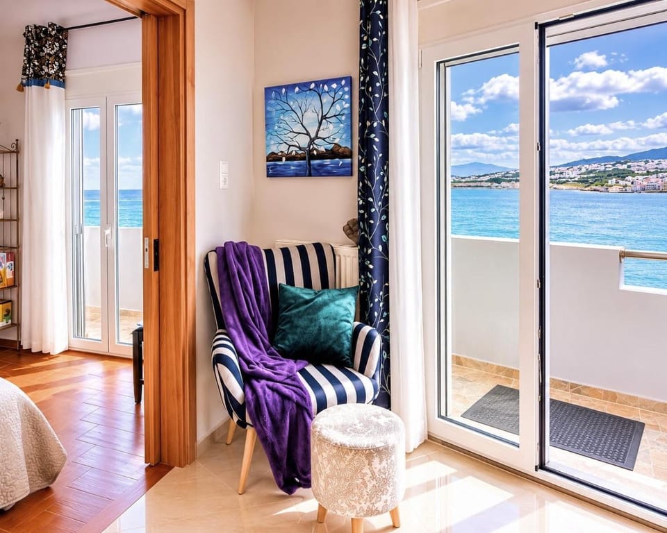 Orpheus House Beachfront 2BR Apartment with Balcony & Sea View Walk to Old Town Apartment in Chania