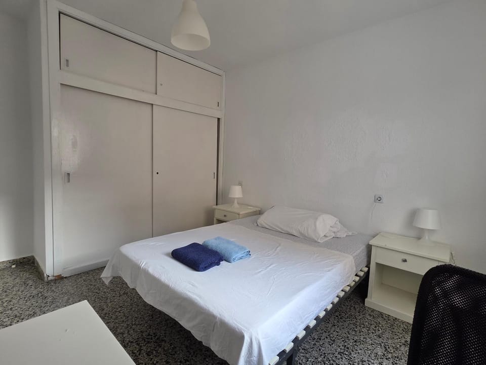 Bed, Photo of the whole room, Bedroom, towels, wardrobe