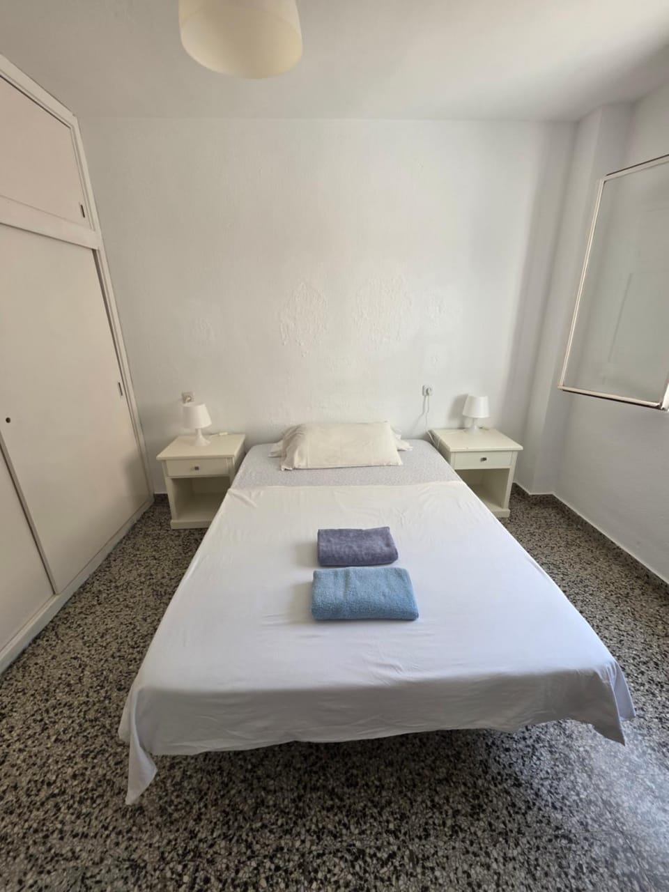 Bed, Photo of the whole room, Bedroom, towels, wardrobe