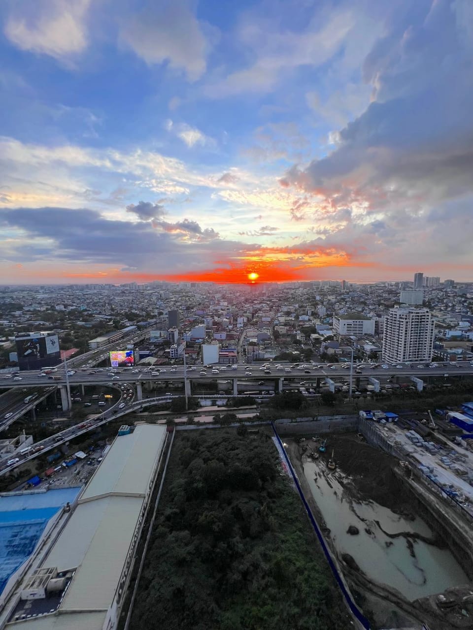 City view, Sunset