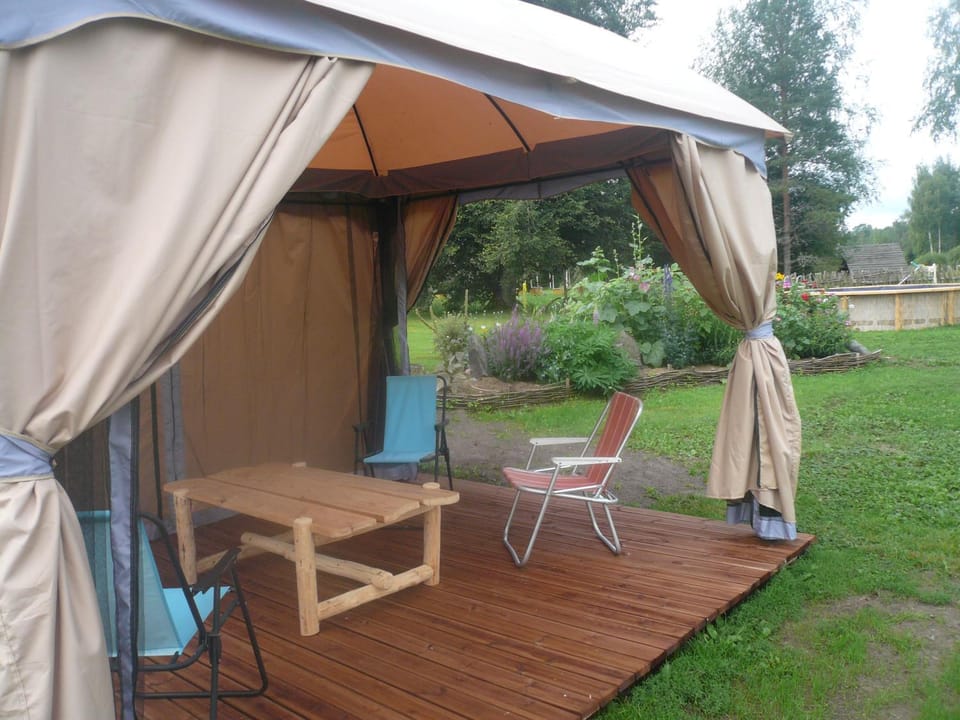 Patio, Seating area, Garden view