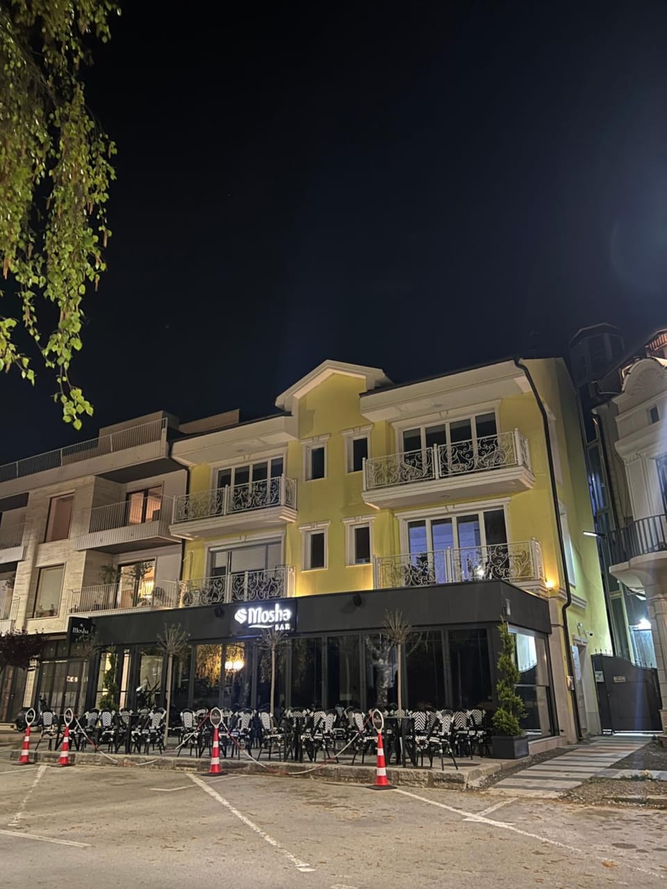Property building, Night, Location, Parking