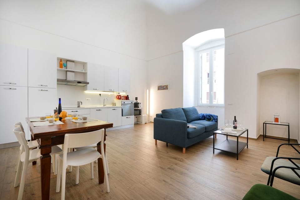 Kitchen or kitchenette, Living room, Dining area