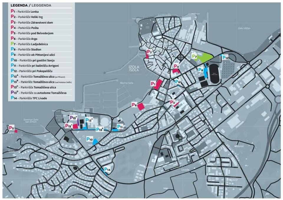 Text overlay, City view, Parking