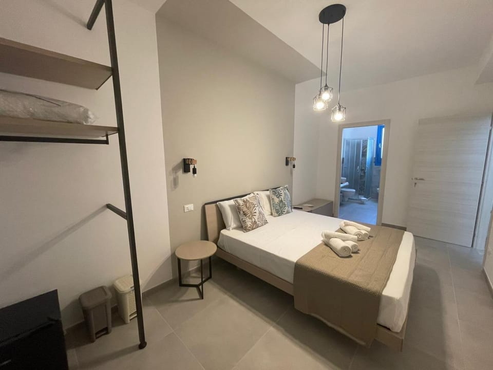 Bed, Photo of the whole room, Bedroom, towels, wardrobe
