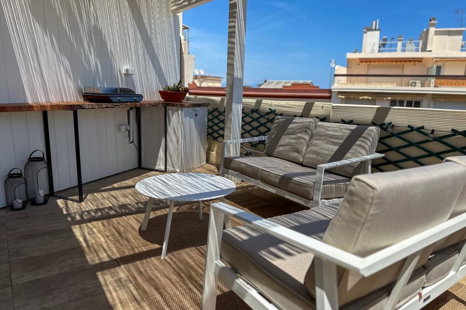 Patio, Summer, Solarium, Balcony/Terrace, Balcony/Terrace, Living room, Seating area, Time of day