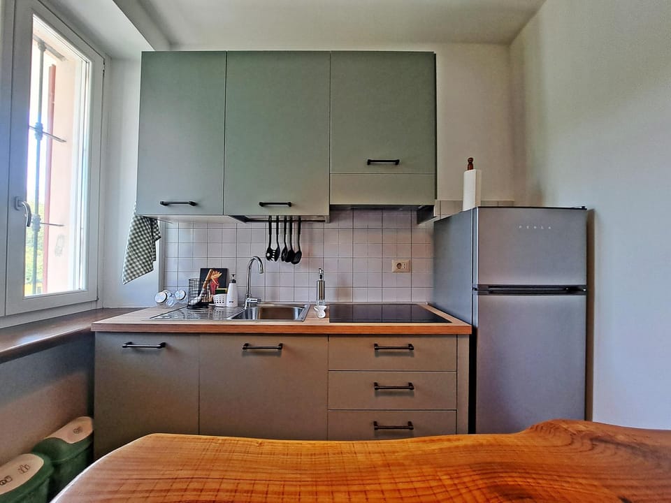 Kitchen or kitchenette, oven, stove