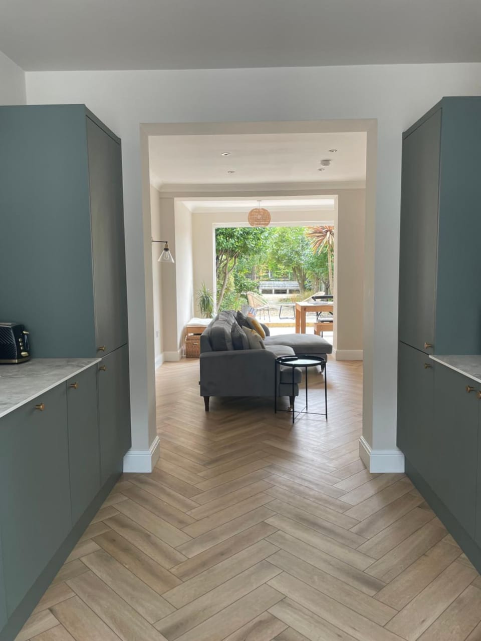 Living room, kitchen