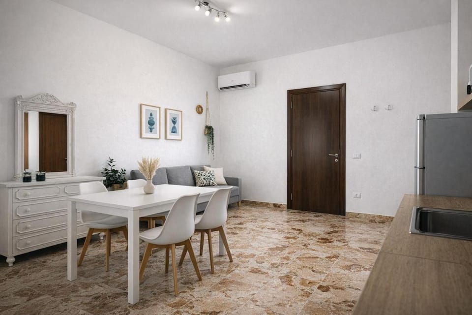 Kitchen or kitchenette, Living room, Dining area, air conditioner