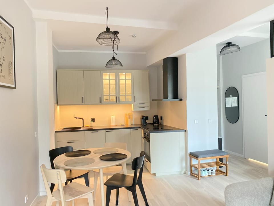 Kitchen or kitchenette, Dining area, oven, stove