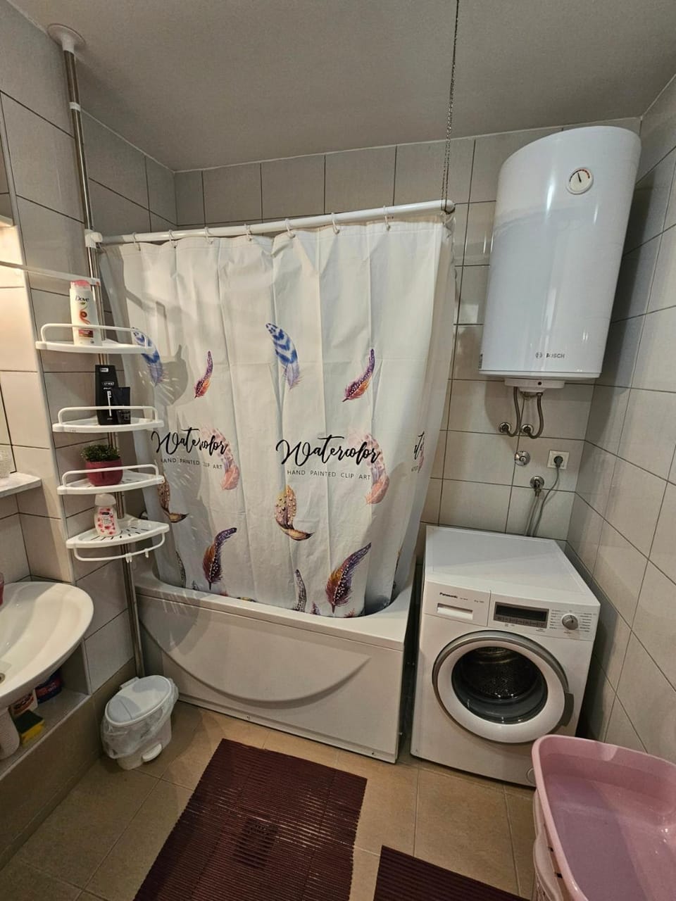 Shower, Bathroom, washing machine