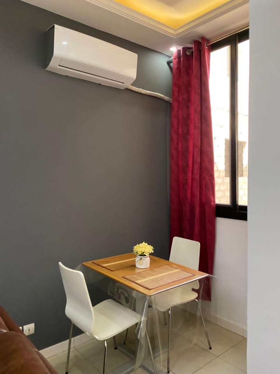 Dining area, air conditioner