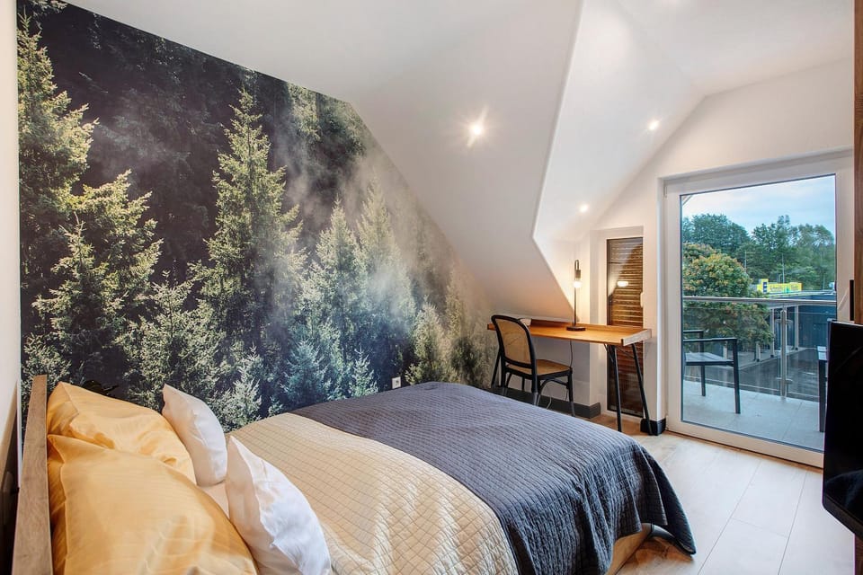 Property building, Living room, Bedroom