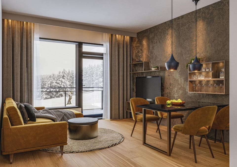 Living room, Seating area, Dining area