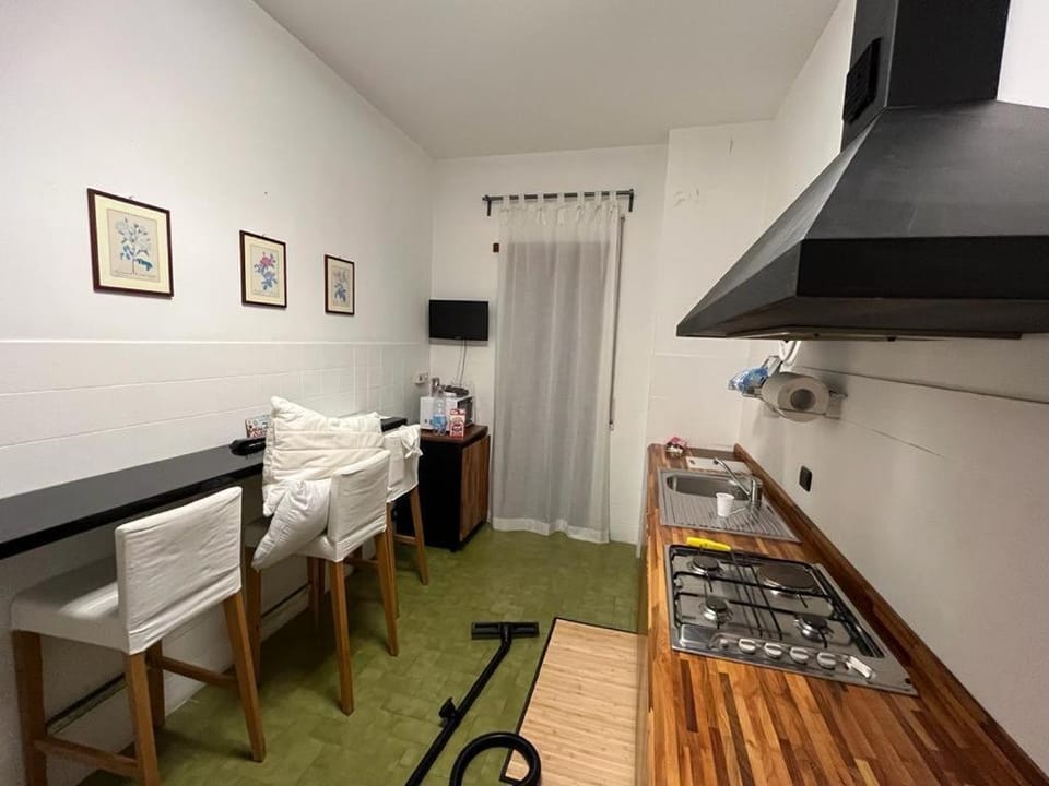 Kitchen or kitchenette, Dining area, stove