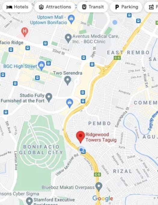 Citispace 1BR Condotel Suite at Ridgewood Towers Near BGC Airport #RW10A Apartment in Makati