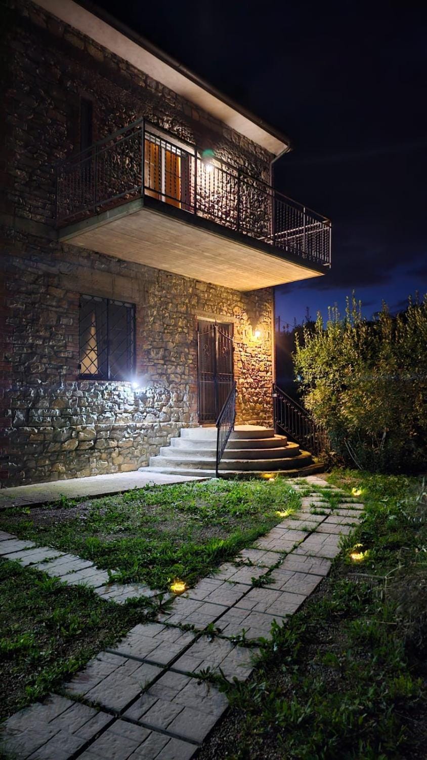 Property building, Night, Garden view