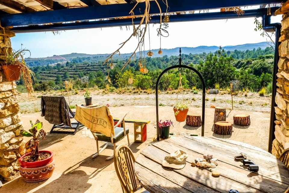 FarmSKY 1 Double or Single Bedroom at WILD SPIRIT Eco Farm Nature lodge in Baix Maestrat