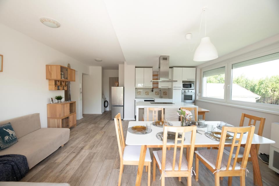 Kitchen or kitchenette, Living room, oven