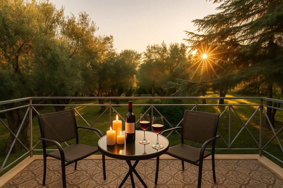 Natural landscape, Balcony/Terrace, Sunset