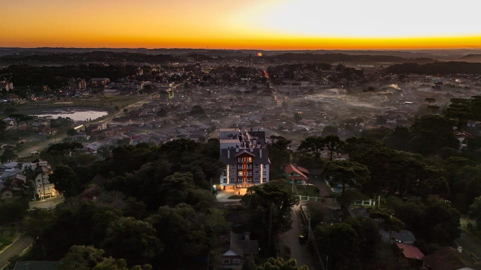 Property building, Bird's eye view, City view, Sunset