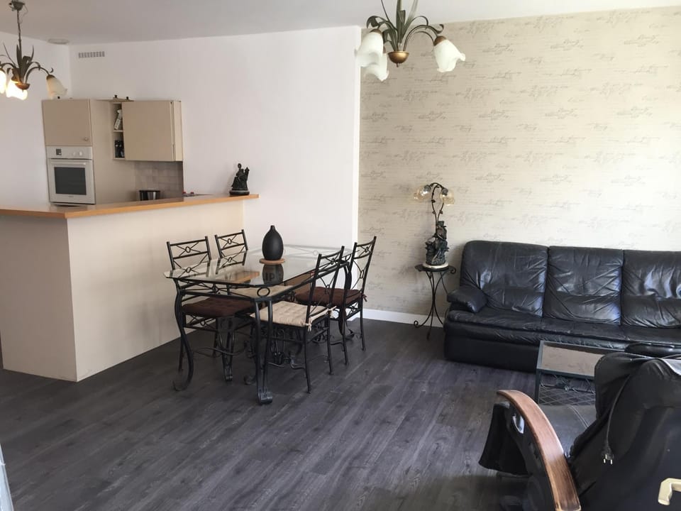 Kitchen or kitchenette, Living room, Seating area, Dining area, pet friendly