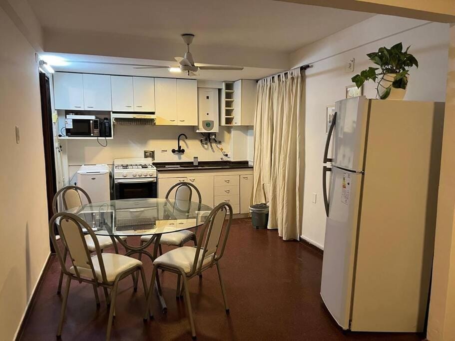 Kitchen or kitchenette, oven, stove, toaster
