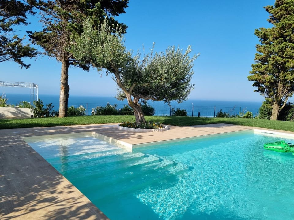 Natural landscape, Pool view, Sea view, Swimming pool, sunbed