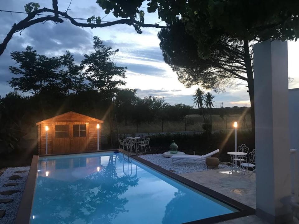 Patio, Pool view