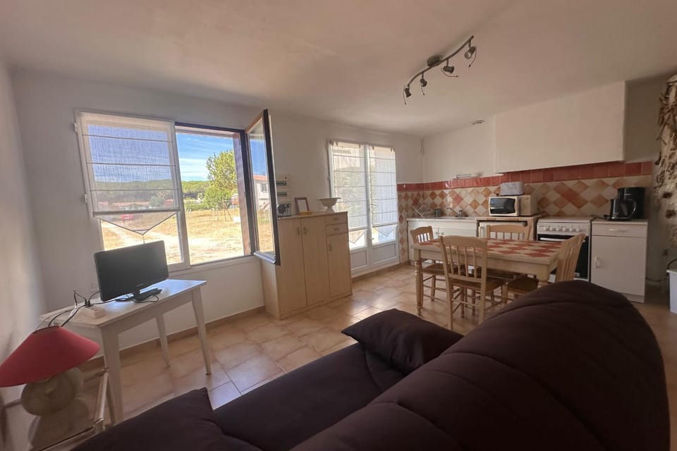 Kitchen or kitchenette, Dining area, stove