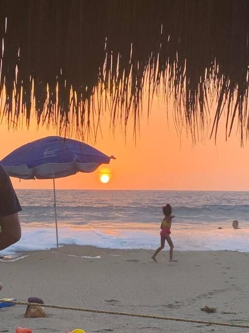 Day, Natural landscape, Beach, Sea view, Sunset, children
