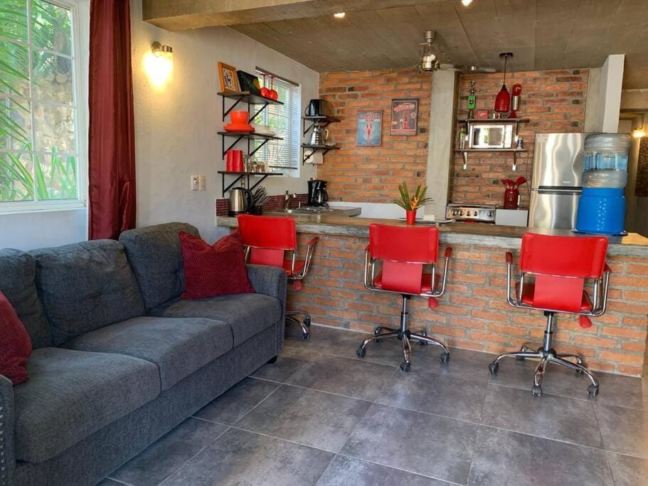 Kitchen or kitchenette, Living room