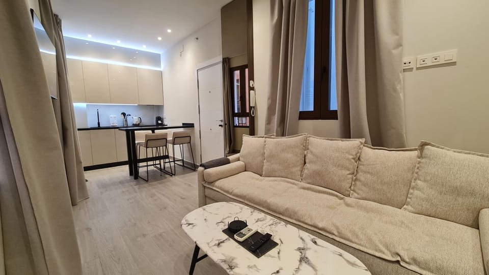 Living room, kitchen