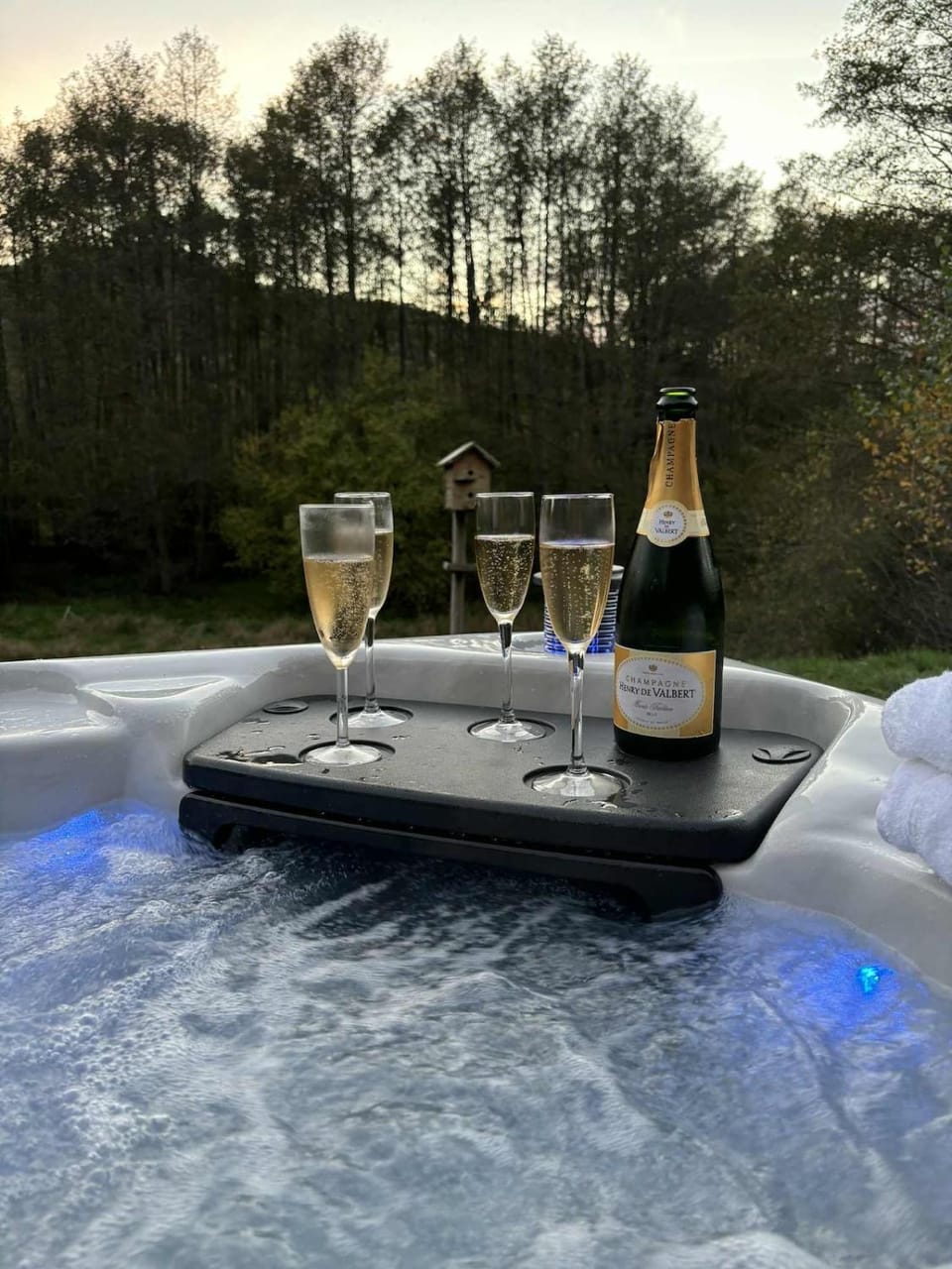 Natural landscape, Hot Tub, Mountain view, Alcoholic drinks