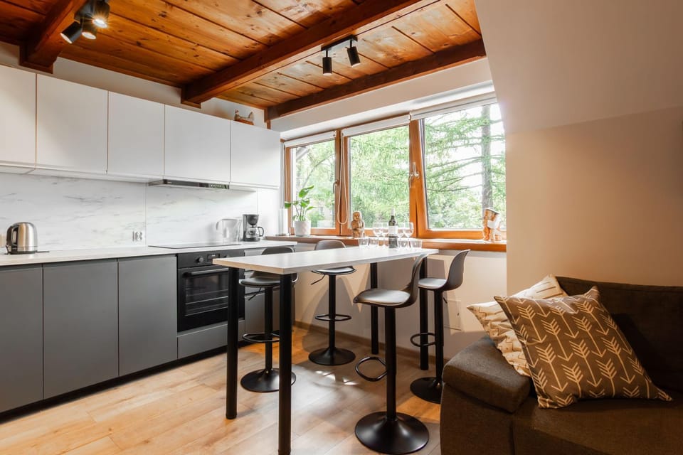 Kitchen or kitchenette, Living room, Dining area