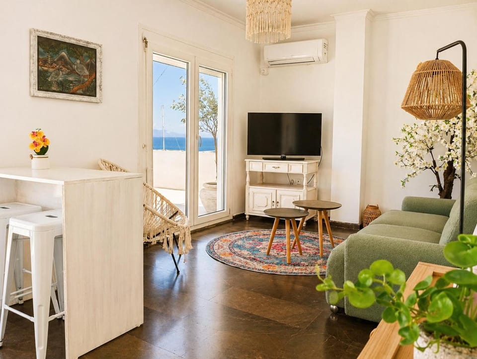 Panoramic Stylish Port View Apartment in Decentralized Administration of the Aegean