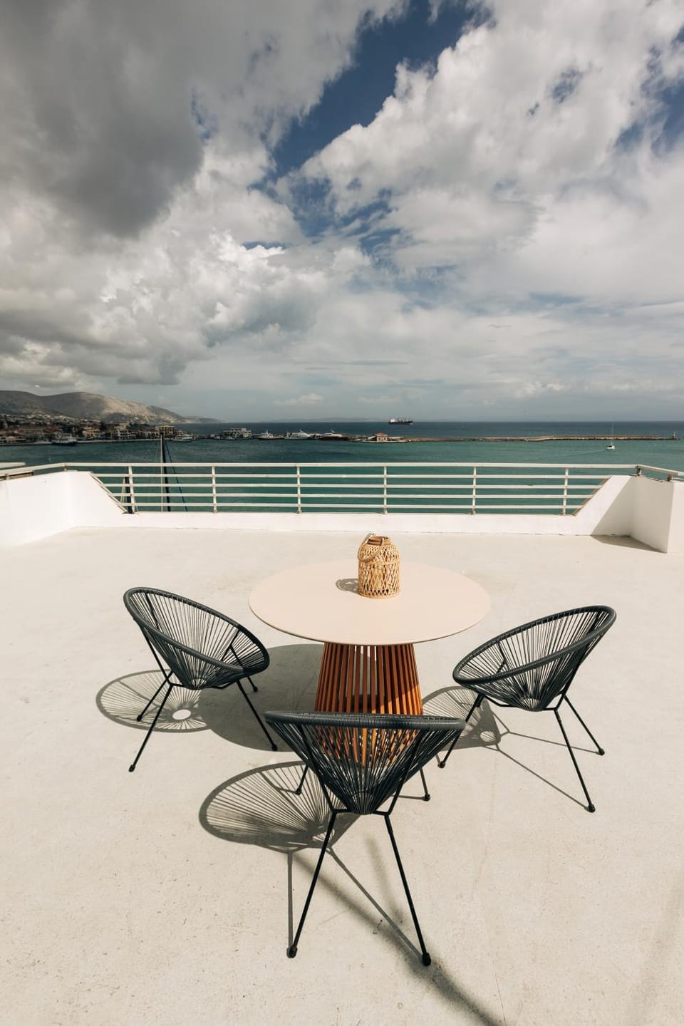 Panoramic Stylish Port View Apartment in Decentralized Administration of the Aegean