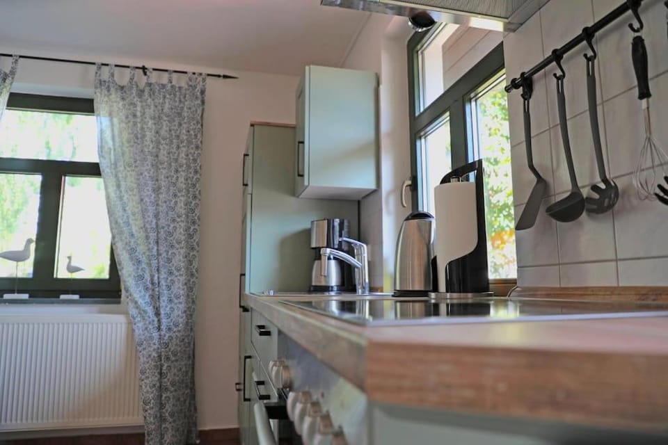 Kitchen or kitchenette, dishwasher, stove