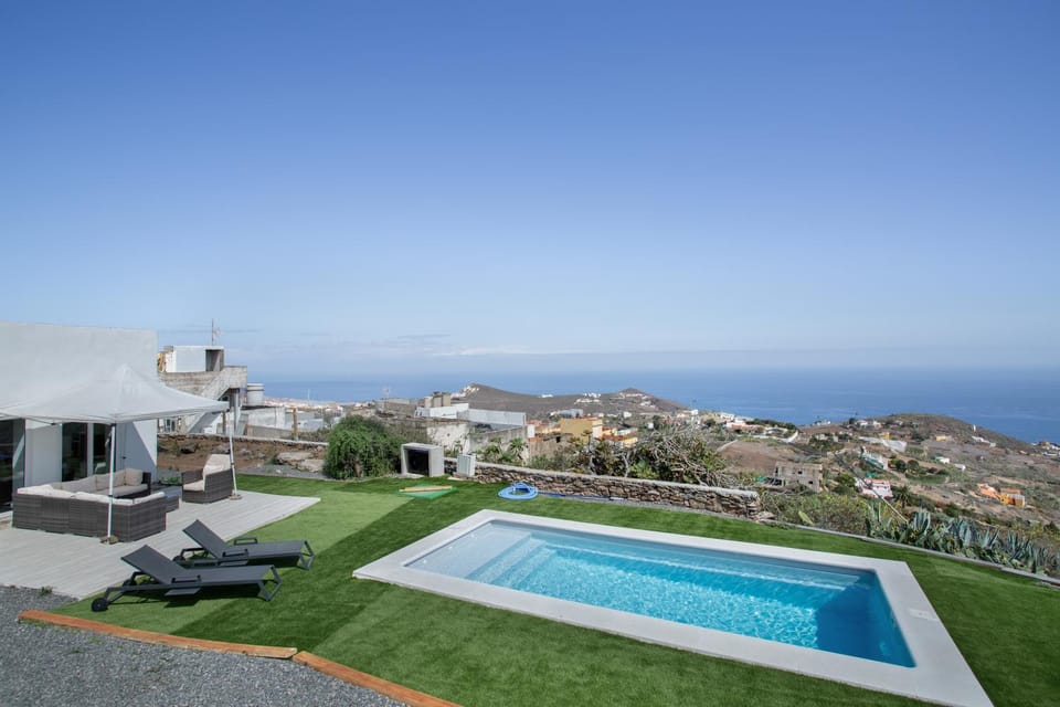 Property building, Living room, Swimming pool