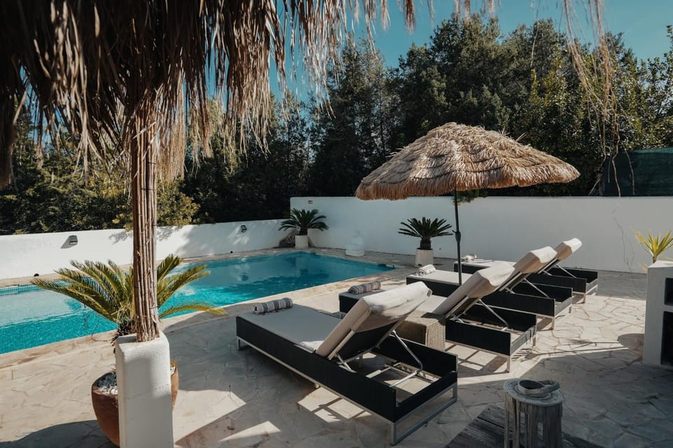Property building, Living room, Swimming pool