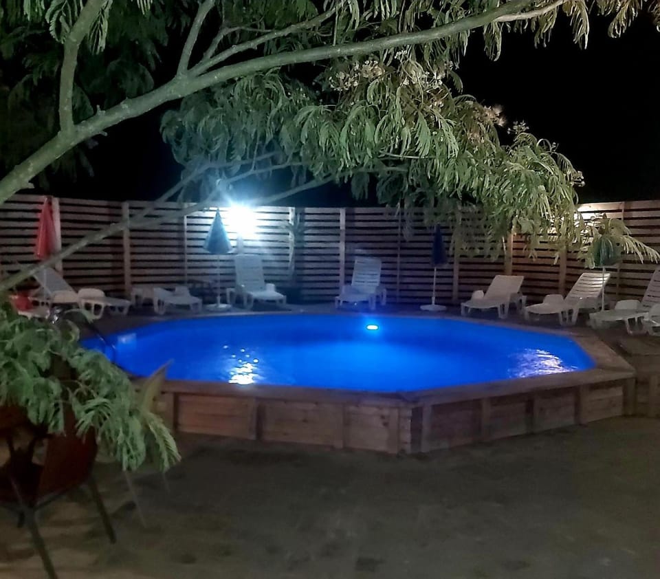 Night, Natural landscape, Pool view, Swimming pool