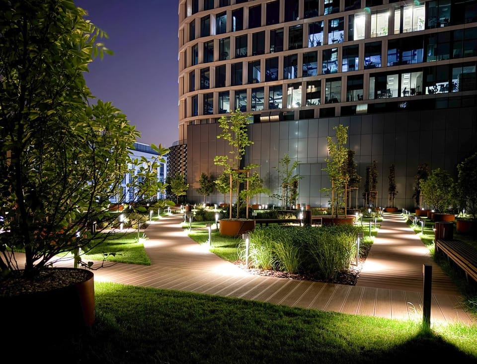 Property building, Night, Natural landscape, Garden, Garden view, Location