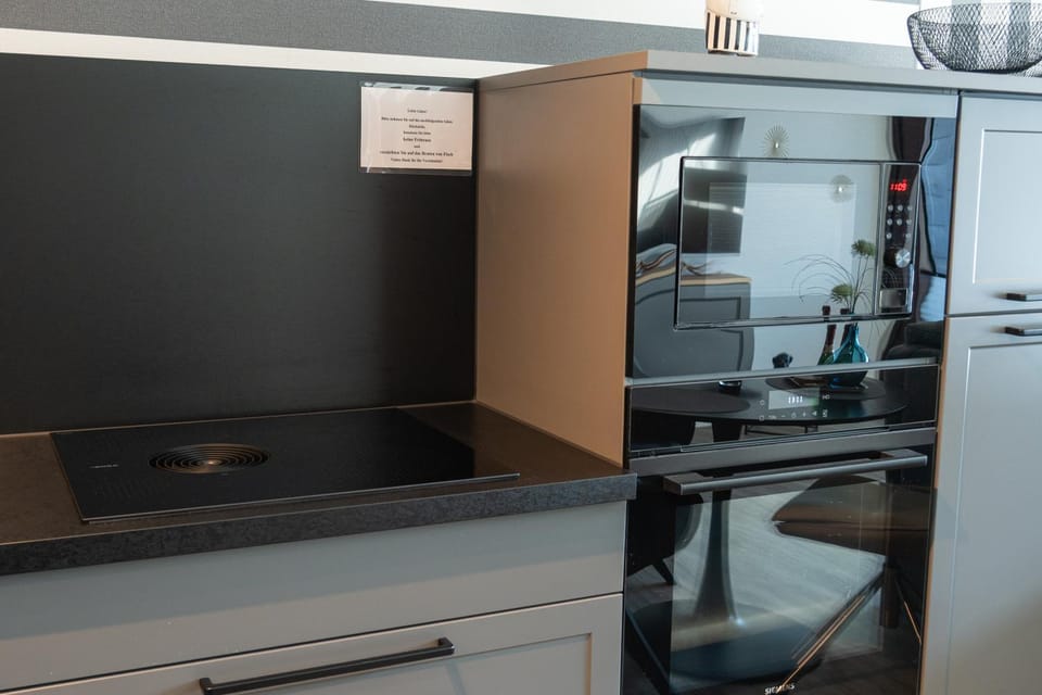 microwave, oven, stove