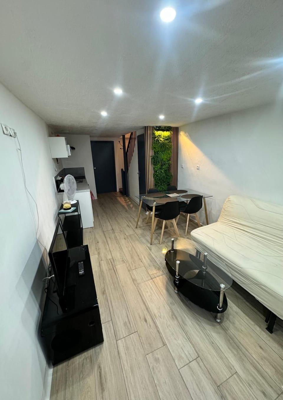 TV and multimedia, Kitchen or kitchenette, Living room, Seating area