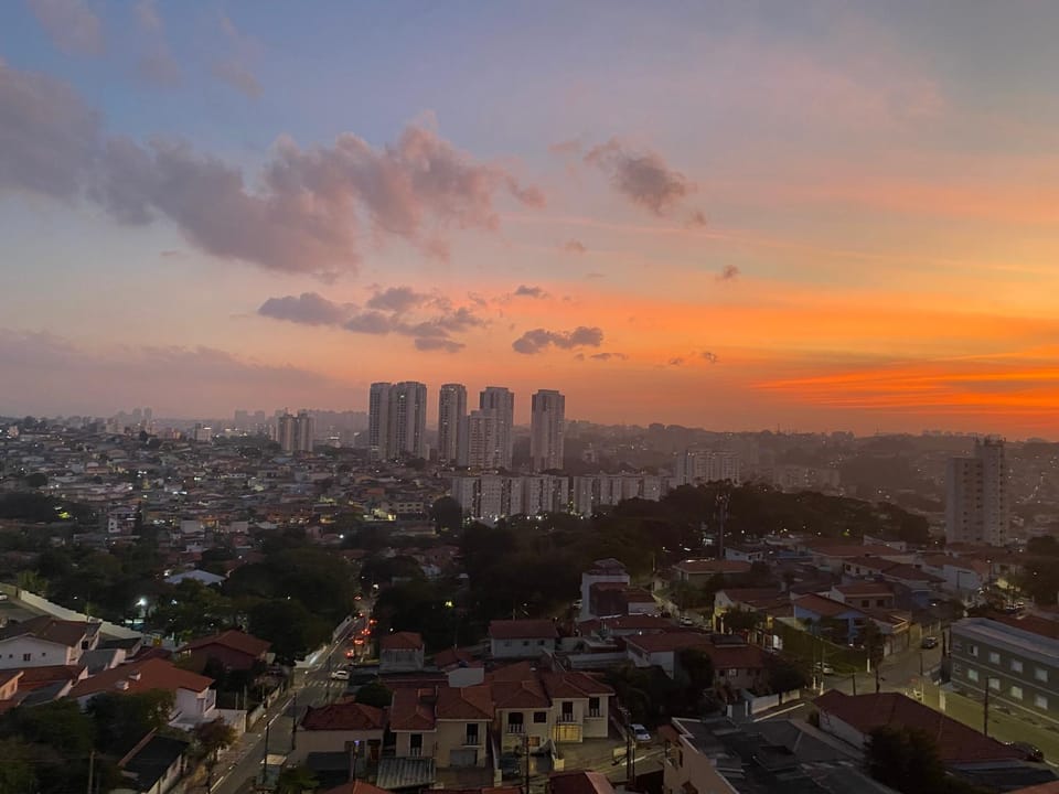 Bird's eye view, City view, Sunset