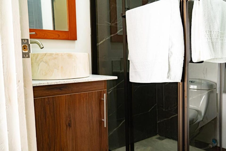 Toilet, towels