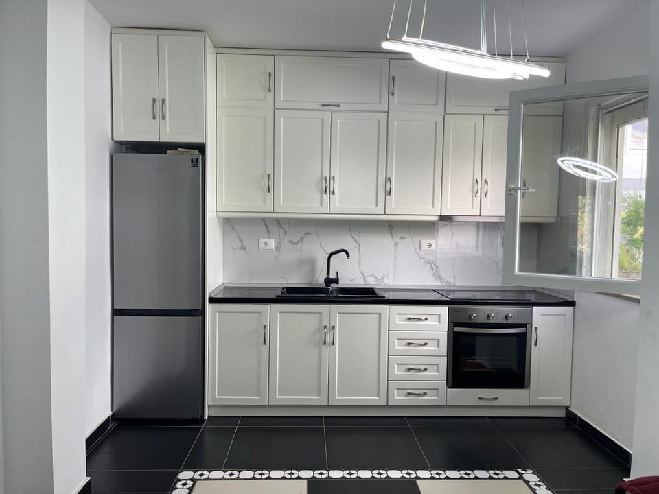 Kitchen or kitchenette, dishwasher, oven